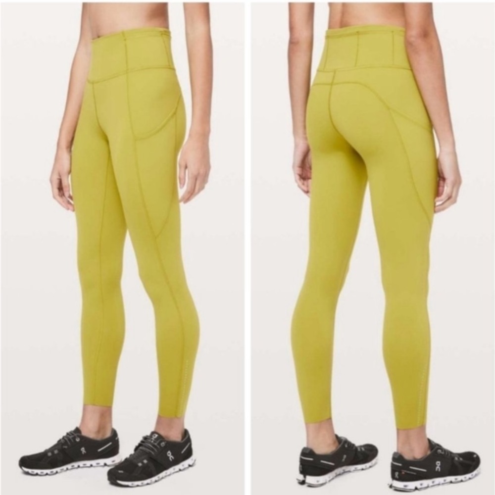 Lululemon Fast and Free Size 8 Golden Lime